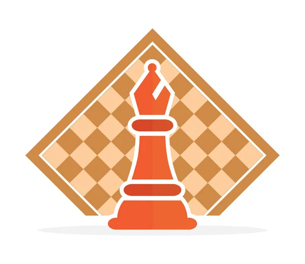 Концепция бизнес-стратегии с шахматными фигурами на шахматной доске современная векторная иллюстрация — стоковый вектор