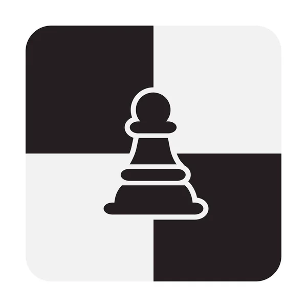 Schaken pion stukken geïsoleerd op witte achtergrond. Chessboard pion silhouetten vector illustratie. — Stockvector