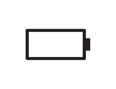 Uygulamalar, Ui, Web Siteleri için Düz Stil Vektör Simgesi Pil Simgesi. Siyah Simge Vektör Çizimi.