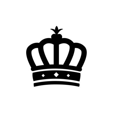 Uygulamalar, Ui, Web Siteleri için Düz Stil Vektör Simgesi Taç Simgesi. Siyah Simge Vektör Çizimi.