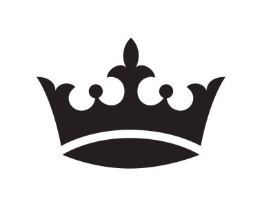 Uygulamalar, Ui, Web Siteleri için Düz Stil Vektör Simgesi Taç Simgesi. Siyah Simge Vektör Çizimi.