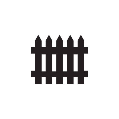 Uygulamalar, Ui, Web Siteleri için Düz Stil Vektör Çit Simgesi. Siyah Simge Vektör Çizimi.