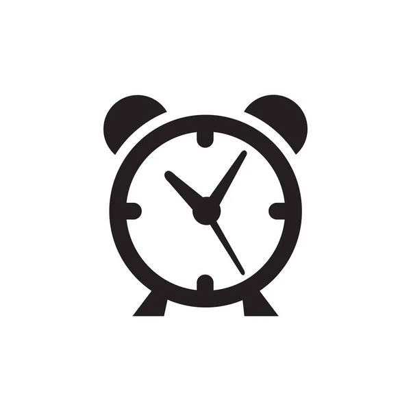 アプリやウェブサイトのためのフラットスタイルベクトルアイコンの目覚まし時計アイコン。黒いアイコンベクトルイラスト. — ストックベクタ
