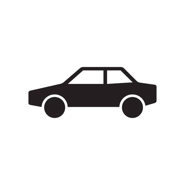 Icono de coche en vectores de estilo plano para aplicaciones, interfaz de usuario, sitios web. Icono negro Vector Ilustración . — Vector de stock