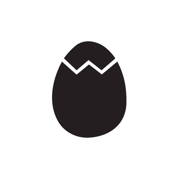 Εικονίδιο αυγού σε επίπεδη στυλ διάνυσμα για την εφαρμογή, UI, ιστοσελίδες. Εικονογράφηση μαύρου εικονιδίου. — Διανυσματικό Αρχείο
