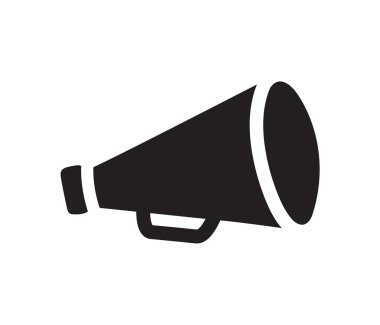 Megafon Simge Düz Stil Vektör App, Ui, Web Siteleri için. Hoparlör Simge Vektör İllüstrasyon