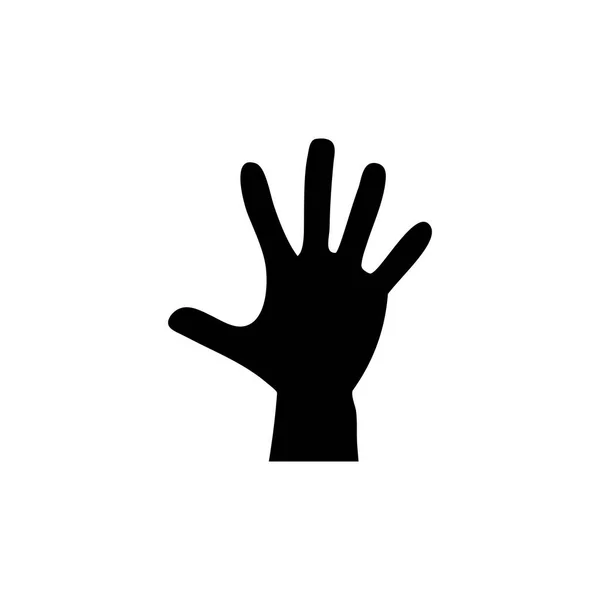 Hand Icon In Flat Style Vector For App, UI, Websites. Black Icon Vector Illustration. — Stock Vector