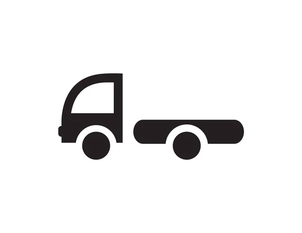 Big Truck Icon w płaskiej stylu Vector dla aplikacji, UI, stron internetowych. Czarny ikona wektor ilustracja. — Wektor stockowy