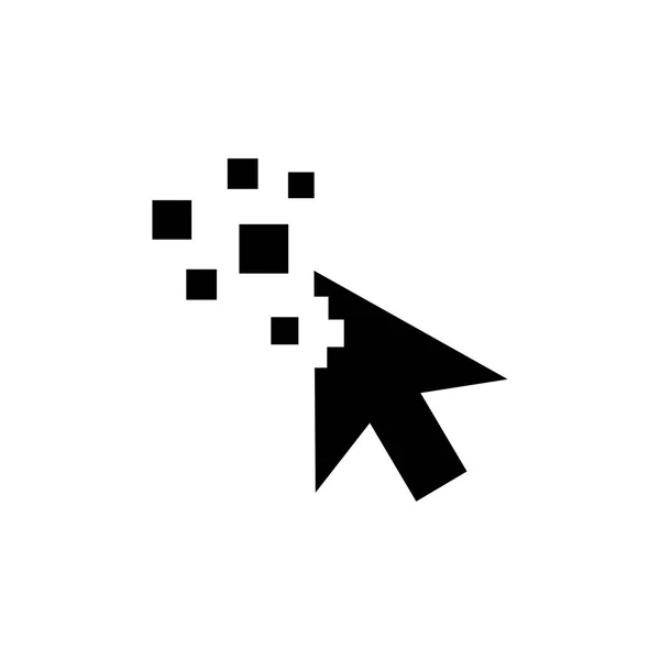 Icono del cursor del ratón en vectores de estilo plano para aplicaciones, interfaz de usuario, sitios web. Icono negro Vector Ilustración . — Vector de stock