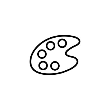 Uygulamalar, Ui, Web Siteleri için Düz Stil Vektör Renk Paleti Satır Simgesi Boyama. Siyah Vektör Simgesi