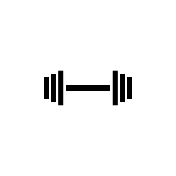 Barbell Line Icon In Flat Style Vector For Apps, UI, Websites. Dumbbell Icon Vector Illustration — Stock Vector