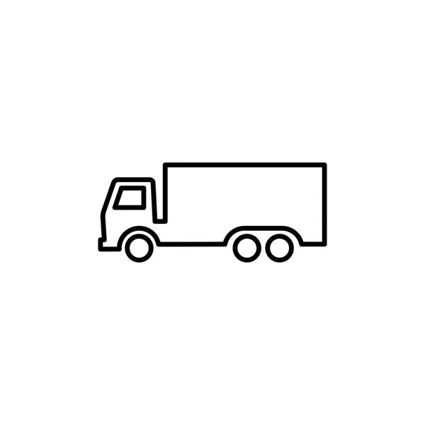 Μεγάλο εικονίδιο γραμμής φορτηγών σε επίπεδο στυλ διάνυσμα για την εφαρμογή, UI, ιστοσελίδες. Εικονογράφηση μαύρου εικονιδίου — Διανυσματικό Αρχείο