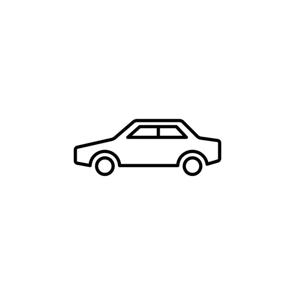 Car Line Icon In Flat Style Vector For Apps, UI, Websites. Black Icon Vector Illustration — Stock Vector