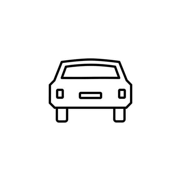 Car Line Icon In Flat Style Vector For Apps, UI, Websites. Black Icon Vector Illustration — Stock Vector