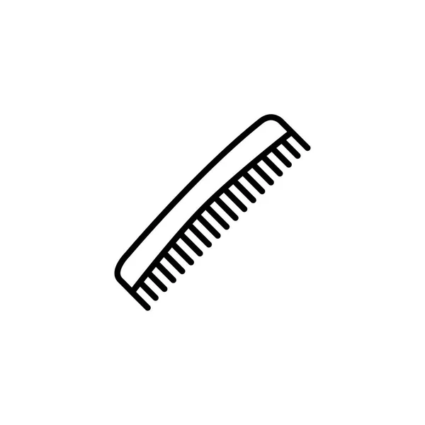 Kammlinien-Symbol im flachen Stil Vektor-Symbol für Apps, UI, Webseiten. Haarbürste schwarzes Symbol Illustration — Stockvektor