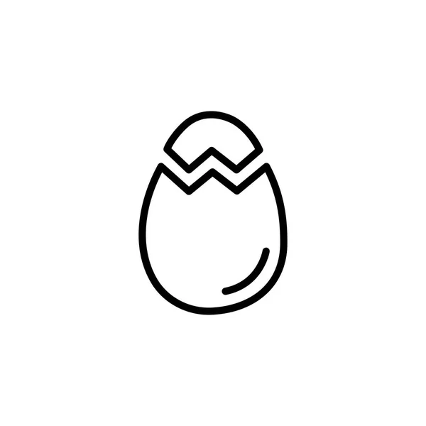 Egg line icon in platte stijl vector voor app, ui, websites. Zwart pictogram vector illustratie — Stockvector