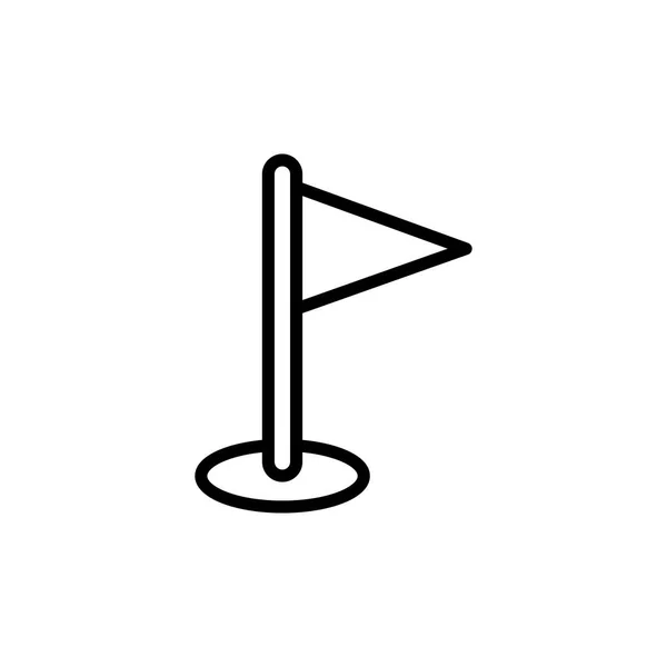 Icona a bandiera in stile piatto Vettore per app, interfaccia utente, siti web. Illustrazione vettoriale icona nera — Vettoriale Stock