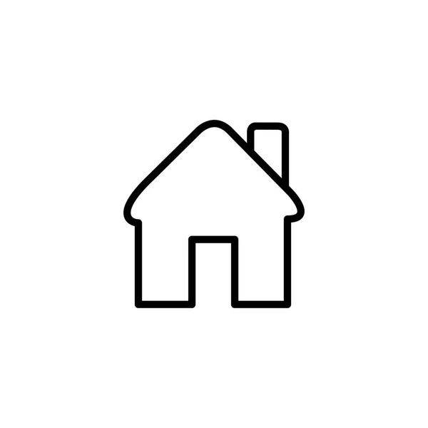 Home Line Icon In Flat Style Vector For App, UI, Websites. House Black Icon Vector Illustration — Stock Vector