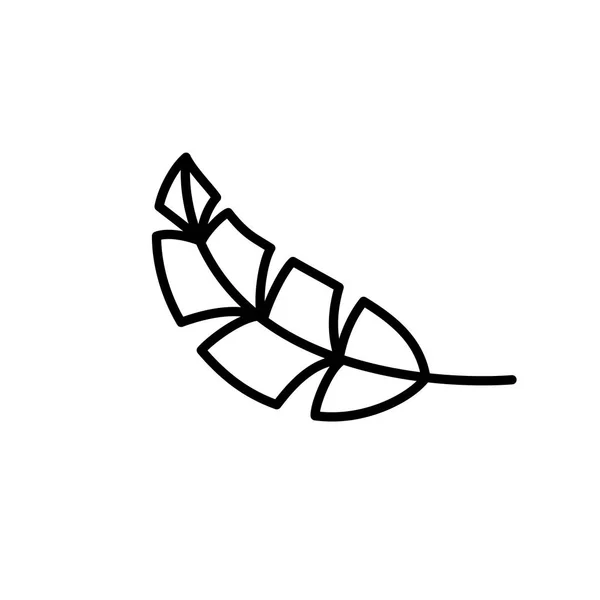 Leaf line icoon in platte stijl vector voor app, ui, websites. Zwart pictogram vector illustratie — Stockvector