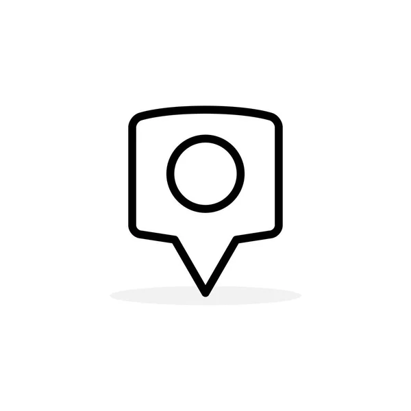 Ikona linii lokalizatora w płaskiej stylu Vector dla aplikacji, interfejsu użytkownika, stron internetowych. Czarny ikona wektor ilustracja — Wektor stockowy