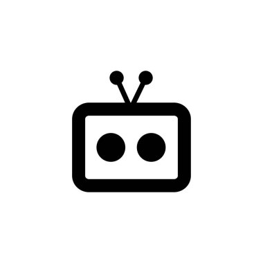 Uygulamalar için Düz Stil Vektör, Ui, Web Siteleri Radyo Simgesi. Siyah Simge Vektör Çizimi