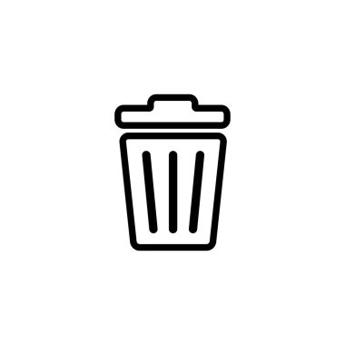 Uygulamalar, Ui, Web Siteleri için Düz Stil Vektörü nde Bin Line Simgesini Geri Dönüştürün. Siyah Simge Vektör Çizimi