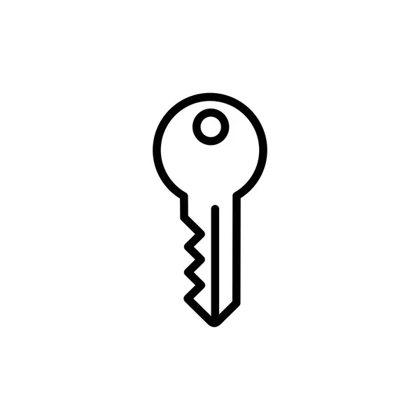 Key Line Icon In Flat Style Vector For App, UI, Websites. Black Icon Vector Illustration — Stock Vector