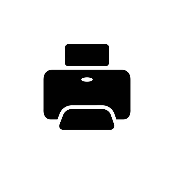 Icono de la impresora en vectores de estilo plano para aplicaciones, interfaz de usuario, sitios web. Icono negro Vector Ilustración — Archivo Imágenes Vectoriales