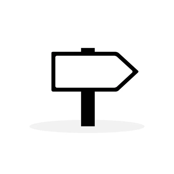 Signpost Ícone em estilo plano Vector para Apps, UI, Sites. Ilustração do vetor do ícone preto — Vetor de Stock