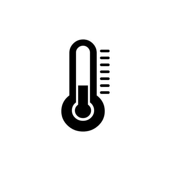 Θερμόμετρα Icon σε επίπεδη στυλ διάνυσμα για εφαρμογές, UI, ιστοσελίδες. Εικονογράφηση μαύρου εικονιδίου — Διανυσματικό Αρχείο