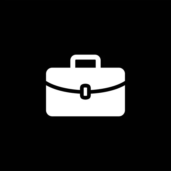 Briefcase Icon On Black Background. Black Flat Style Vector Illustration — Stock Vector