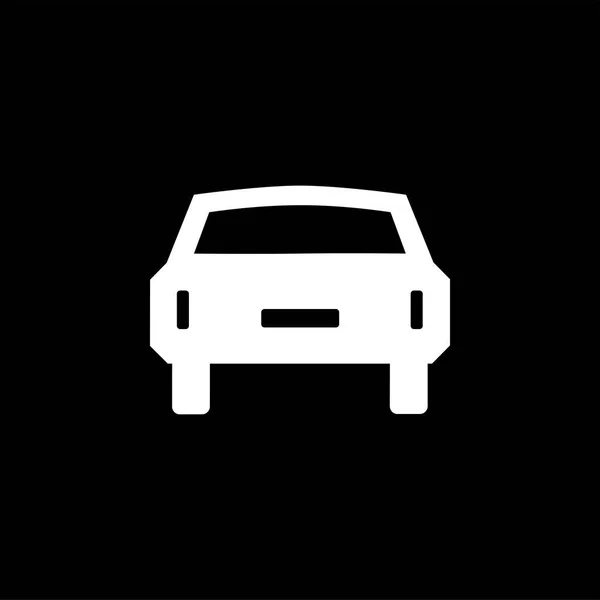 Car Icon On Black Background. Black Flat Style Vector Illustration — Stock Vector