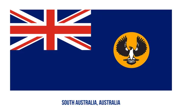 사우스 오스트레일리아 (SA) 플래그 벡터 일러스트는 흰색 배경에 표시된다. 오스트레일리아의 국기. — 스톡 벡터