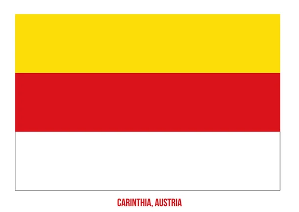 Bandera de Carintia Vector Ilustración sobre fondo blanco. Bandera de Austria . — Vector de stock