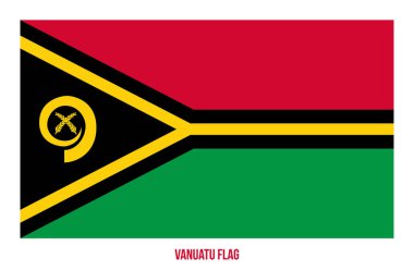 Vanuatu Flag Vector Illustration on White Background. Vanuatu National Flag.