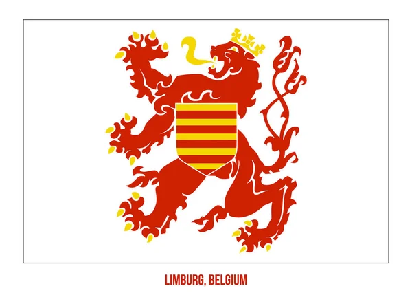 Limburg flagga vektor Illustration på vit bakgrund. Belgiens provinsflaggor. — Stock vektor