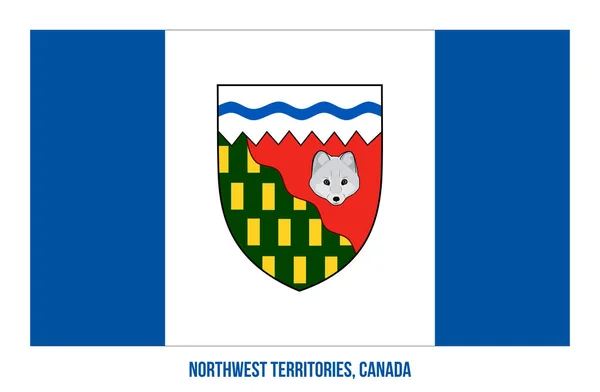 白を基調としたノースウエスト準州旗ベクトルイラスト。カナダの領土旗 — ストックベクタ