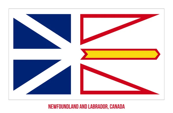 Newfoundland och Labrador Flag Vector på vit bakgrund. Kanadas provinsflagg — Stock vektor