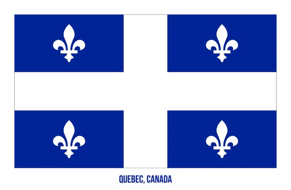 Ilustracja wektora Quebec Flag na białym tle. Flaga prowincji Kanada — Wektor stockowy
