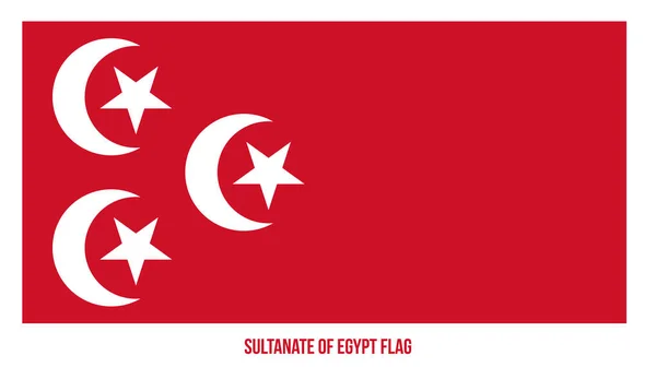 Sultanat der ägyptischen Flagge schwenken Vektor Illustration auf weißem Hintergrund. Ägyptische Flagge — Stockvektor