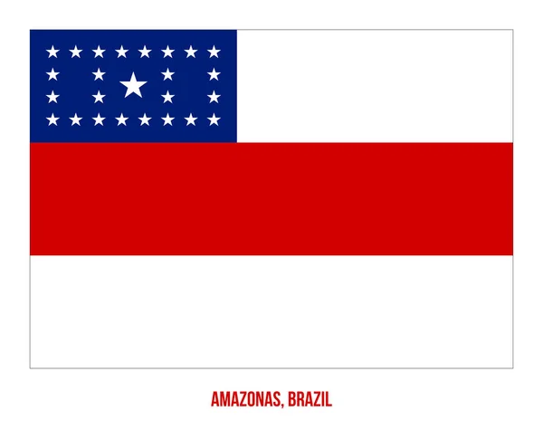 Amazonas Bandeira Vector Ilustração sobre fundo branco. Estados Bandeira do Brasil . — Vetor de Stock