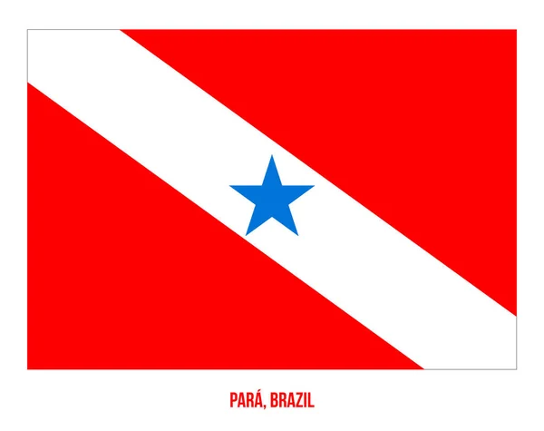Para Vlag Vector Illustratie op witte achtergrond. Staten Vlag van Brazilië. — Stockvector