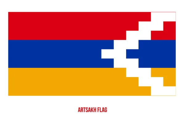 Artsakh Vektorová ilustrace vlajky na bílém pozadí. Artsakh Na — Stockový vektor