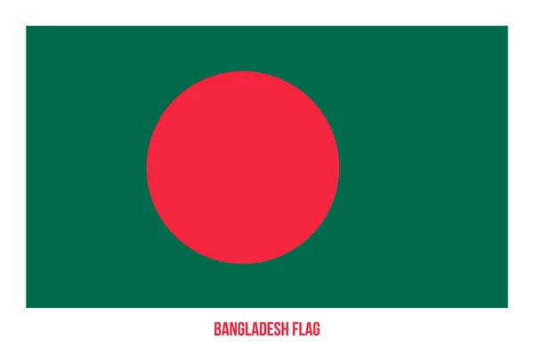 सफेद पृष्ठभूमि पर बांग्लादेश ध्वज वेक्टर इलस्ट्रेशन। बांग्लादेश — स्टॉक वेक्टर