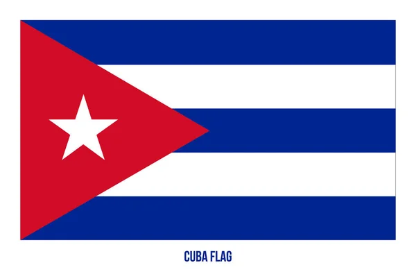Cuba Vlag Vector Illustratie op Witte Achtergrond. Cuba Nationaal — Stockvector