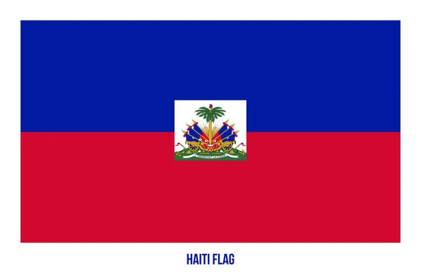 Haití Bandera Vector Ilustración sobre fondo blanco. Bandera Nacional de Haití . — Archivo Imágenes Vectoriales