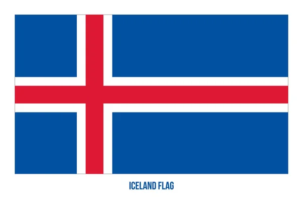 Islândia Bandeira Vector Ilustração sobre fundo branco. Bandeira nacional da Islândia . — Vetor de Stock