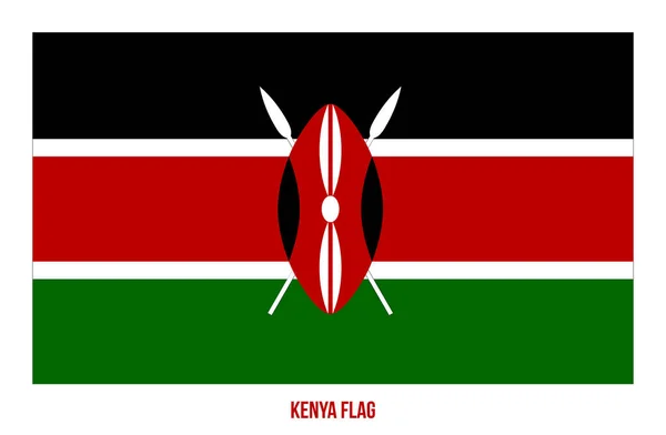 Kenya Flag Vector Illustration on White Background. Kenya National Flag. — Stock Vector