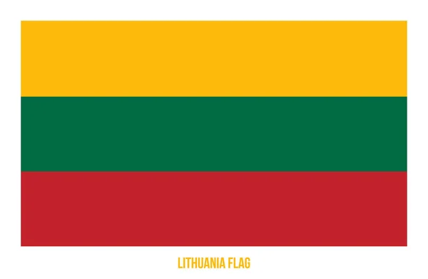Lituania Bandera Vector Ilustración sobre fondo blanco. Bandera nacional de Lituania . — Vector de stock
