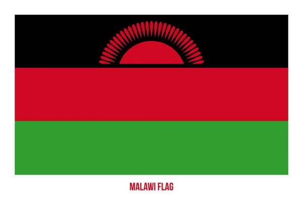 Malawi Flag Vector Illustration on White Background. Bandera Nacional de Malawi . — Vector de stock